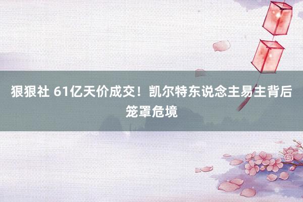 狠狠社 61亿天价成交！凯尔特东说念主易主背后笼罩危境